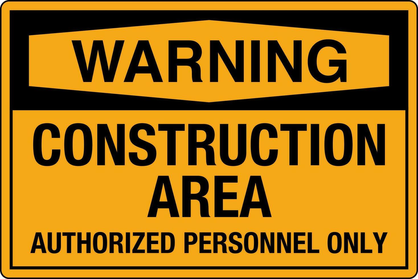 osha standard simboli registrato posto di lavoro sicurezza cartello Pericolo attenzione avvertimento costruzione la zona autorizzato personale solo vettore