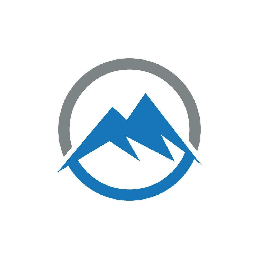 logo icona di montagna vettore