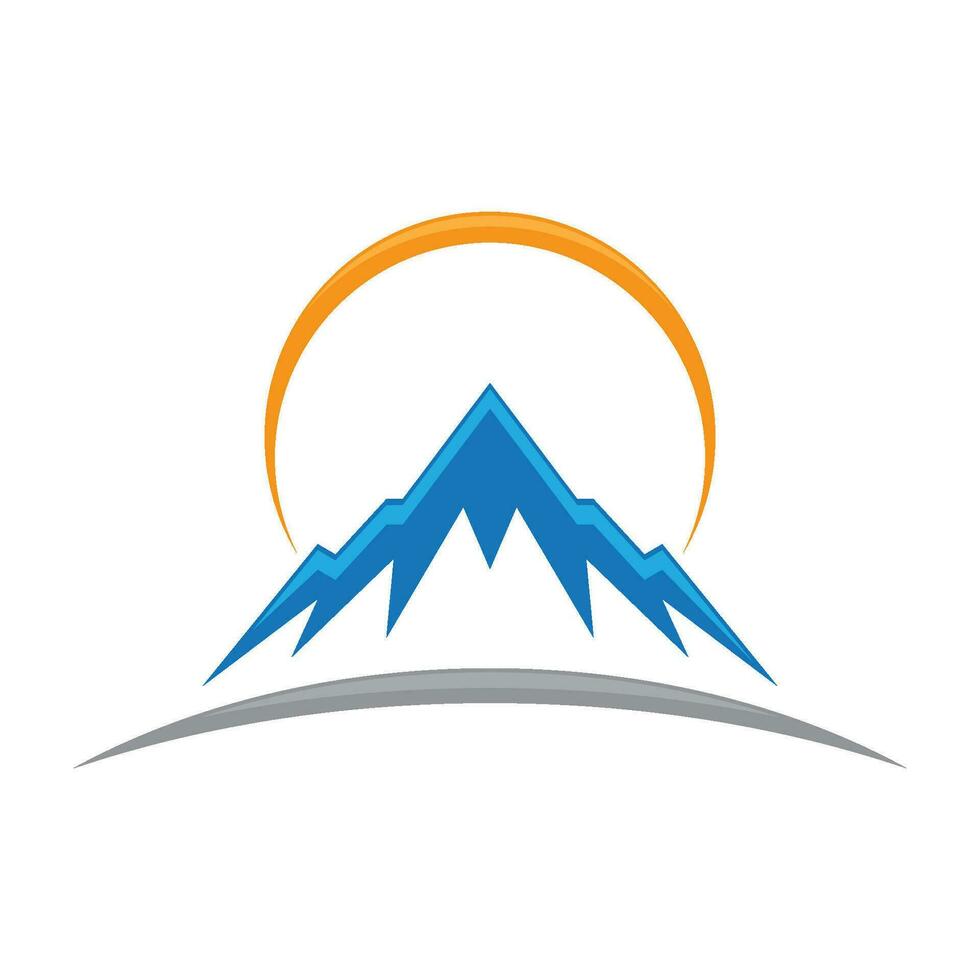 logo icona di montagna vettore