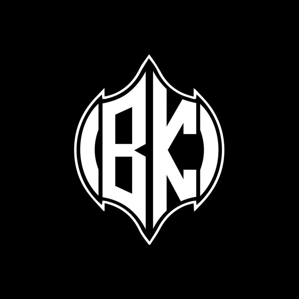 bk lettera logo. bk creativo monogramma iniziali lettera logo concetto. bk unico moderno piatto astratto vettore lettera logo design.