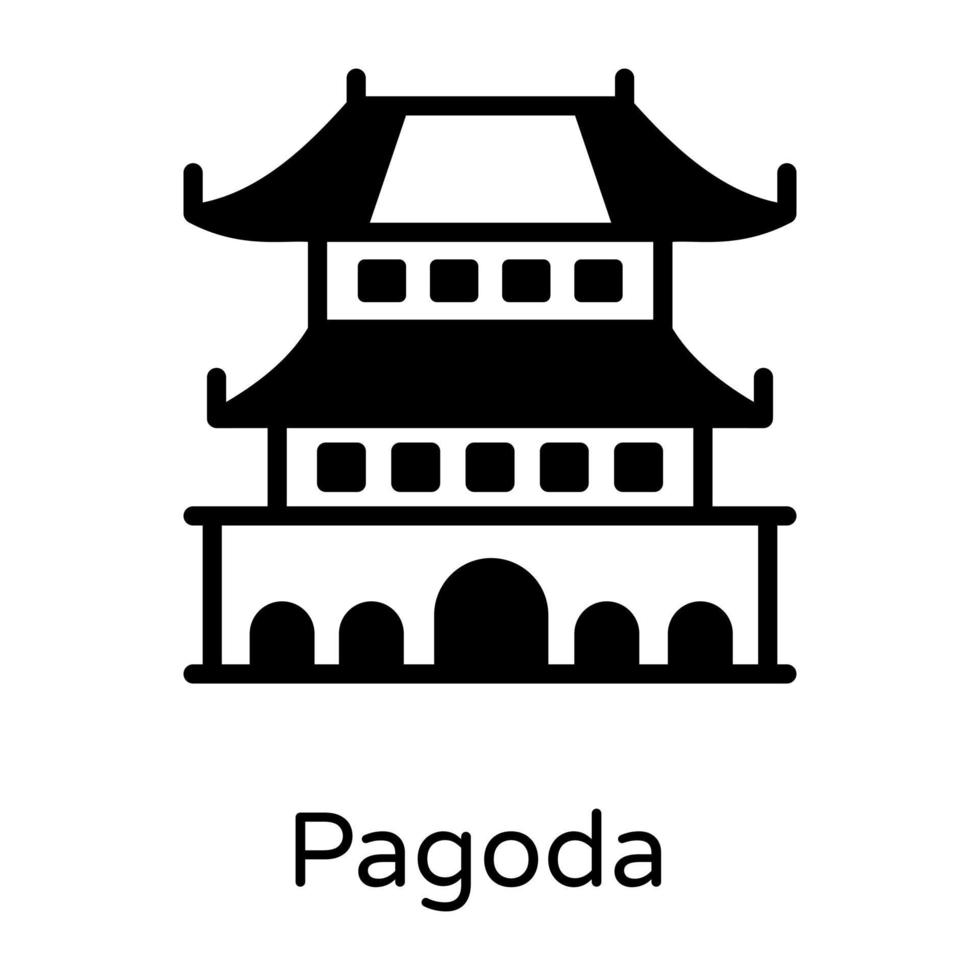 pagoda e punto di riferimento vettore