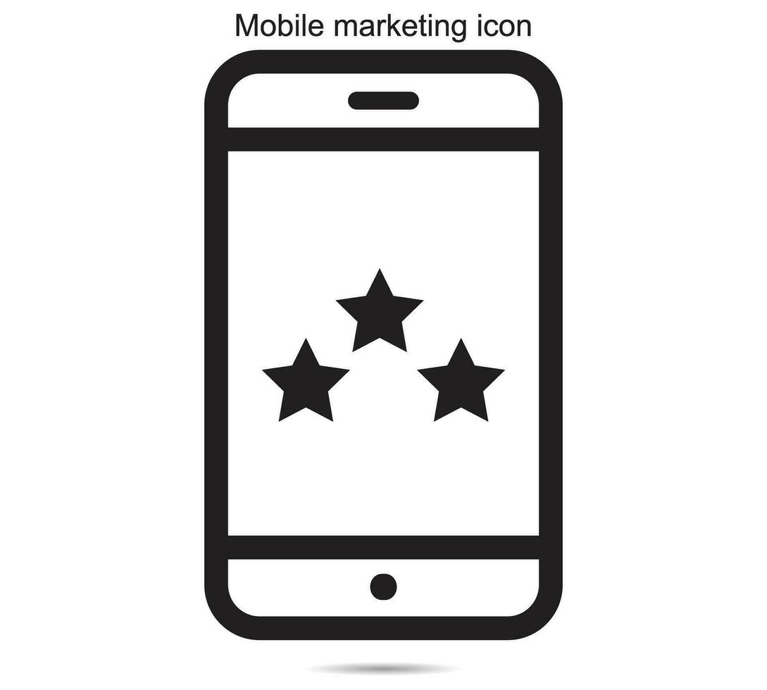 mobile marketing icona, vettore illustrazione