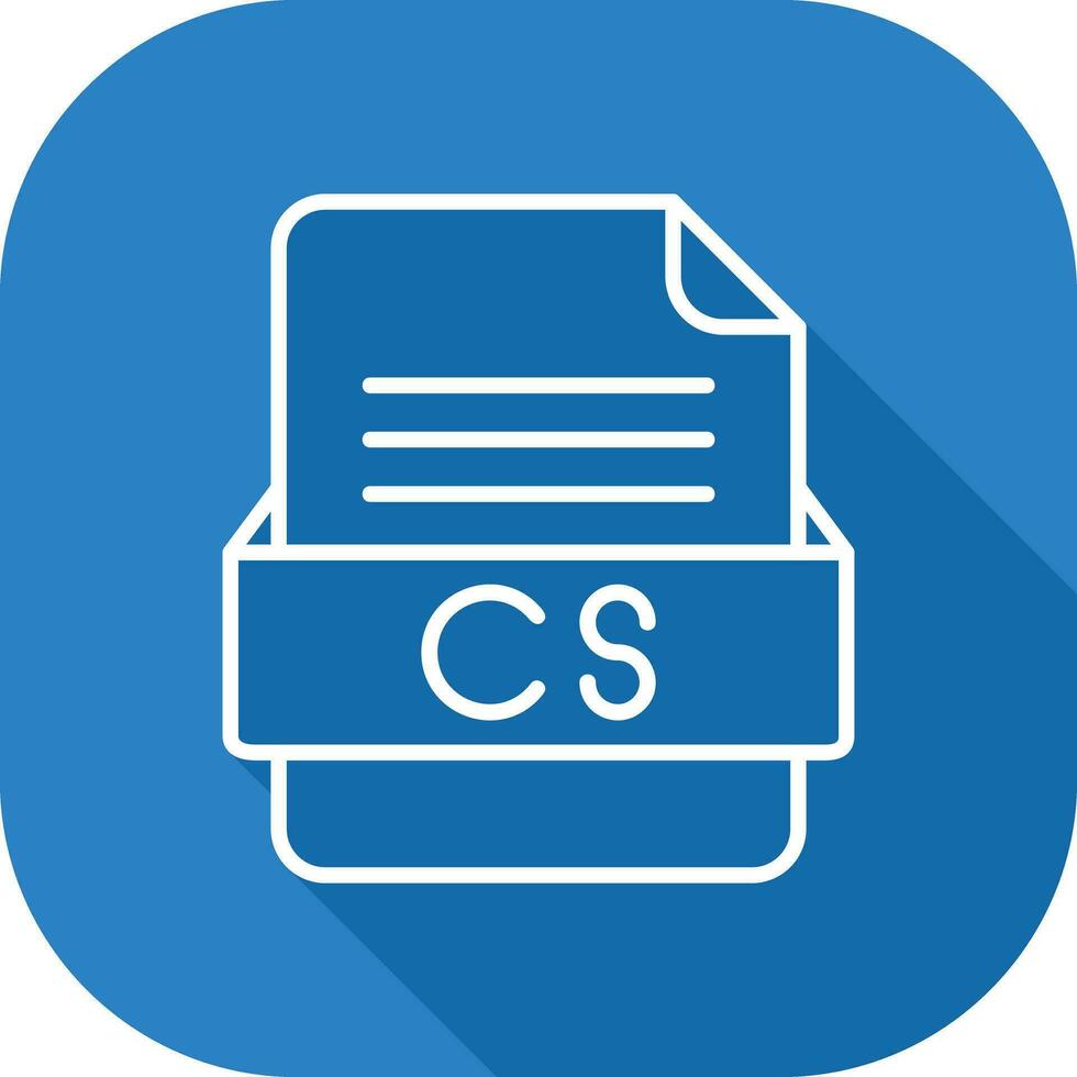 cs file formato vettore icona