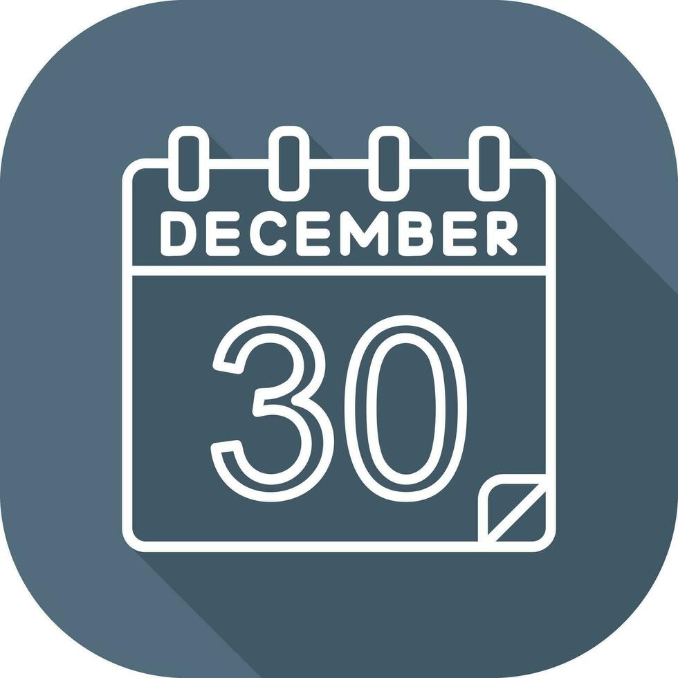 30 dicembre vettore icona