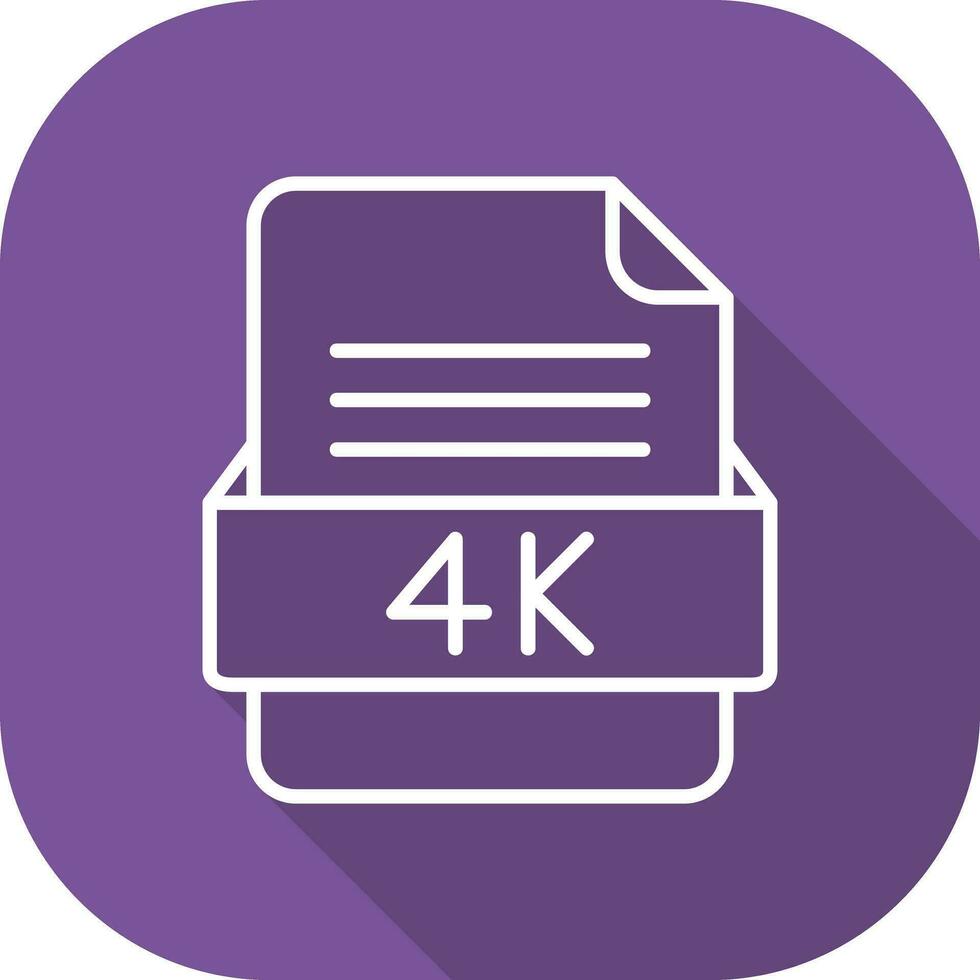 4k file formato vettore icona