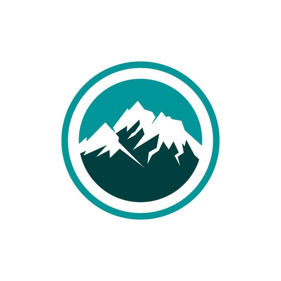 logo icona di montagna vettore