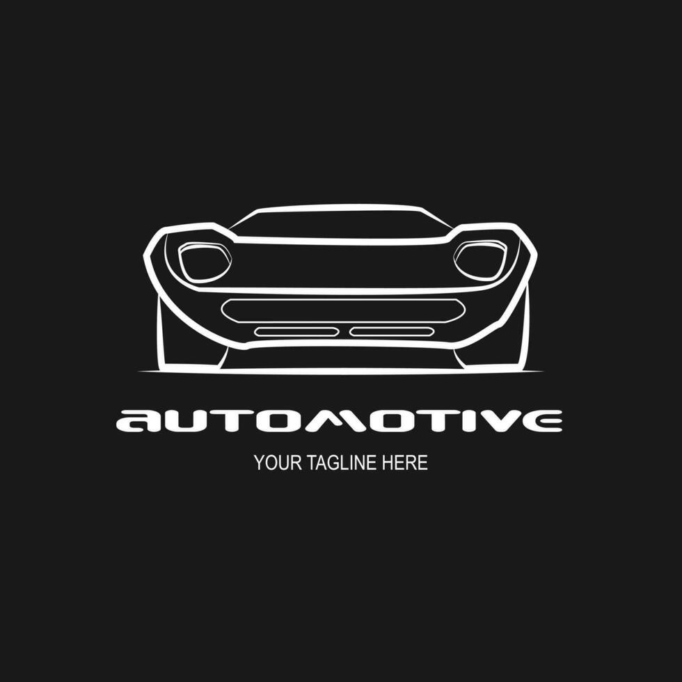 auto logo design astratto Linee vettore. vettore illustrazione nero e bianca