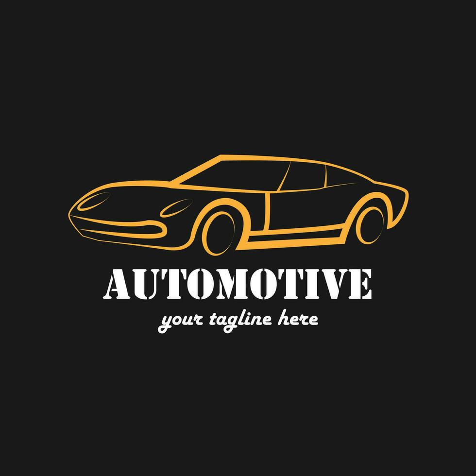 auto logo design astratto Linee vettore. vettore illustrazione nero e bianca