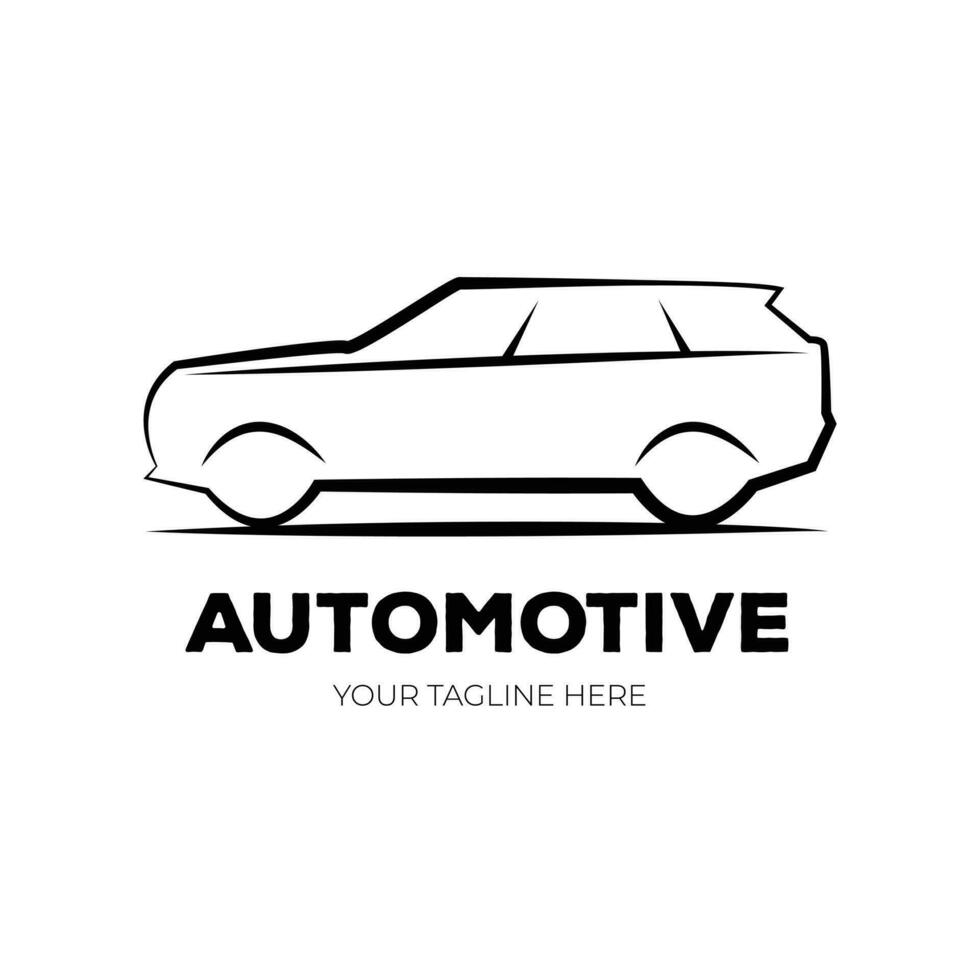 auto logo design astratto Linee vettore. vettore illustrazione nero e bianca