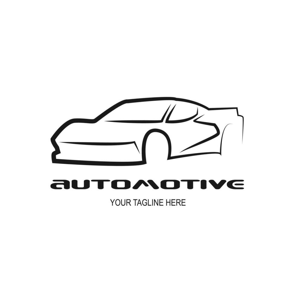 auto logo design astratto Linee vettore. vettore illustrazione nero e bianca