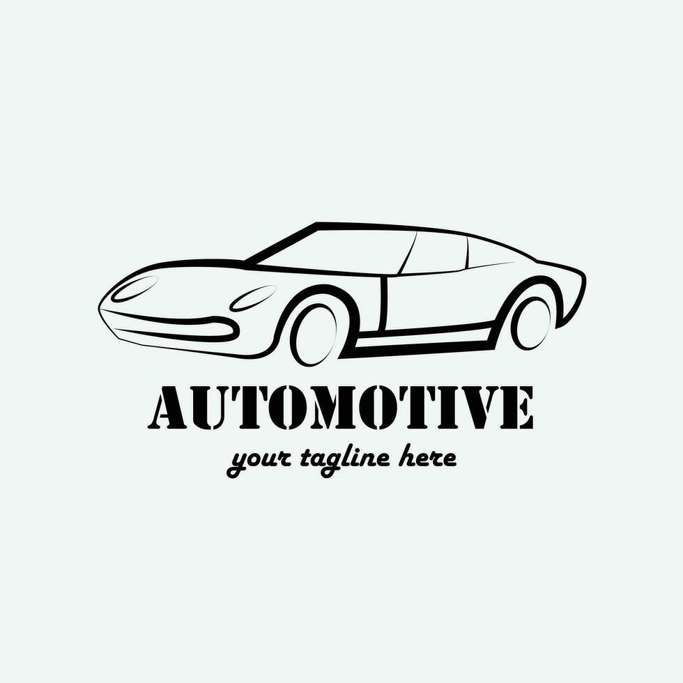 auto logo design astratto Linee vettore. vettore illustrazione nero e bianca