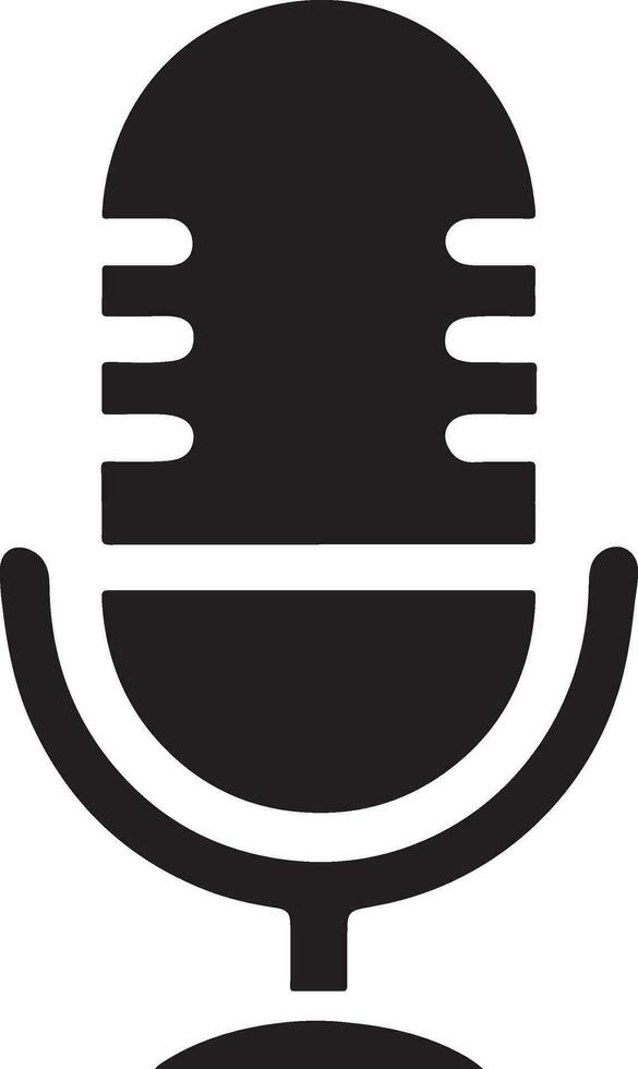 isolato microfono clipart grafico per podcast, registrazione studio, e vocale registrazione vettore