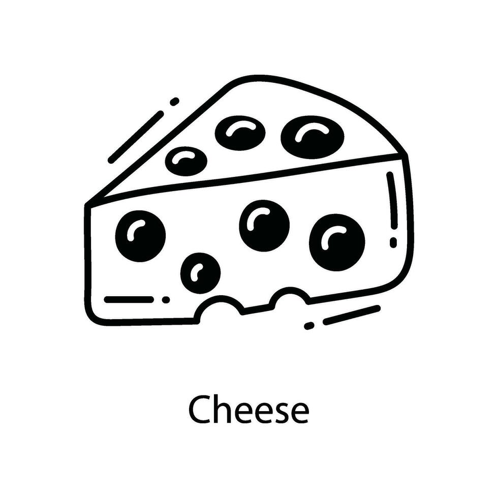 formaggio scarabocchio icona design illustrazione. agricoltura simbolo su bianca sfondo eps 10 file vettore