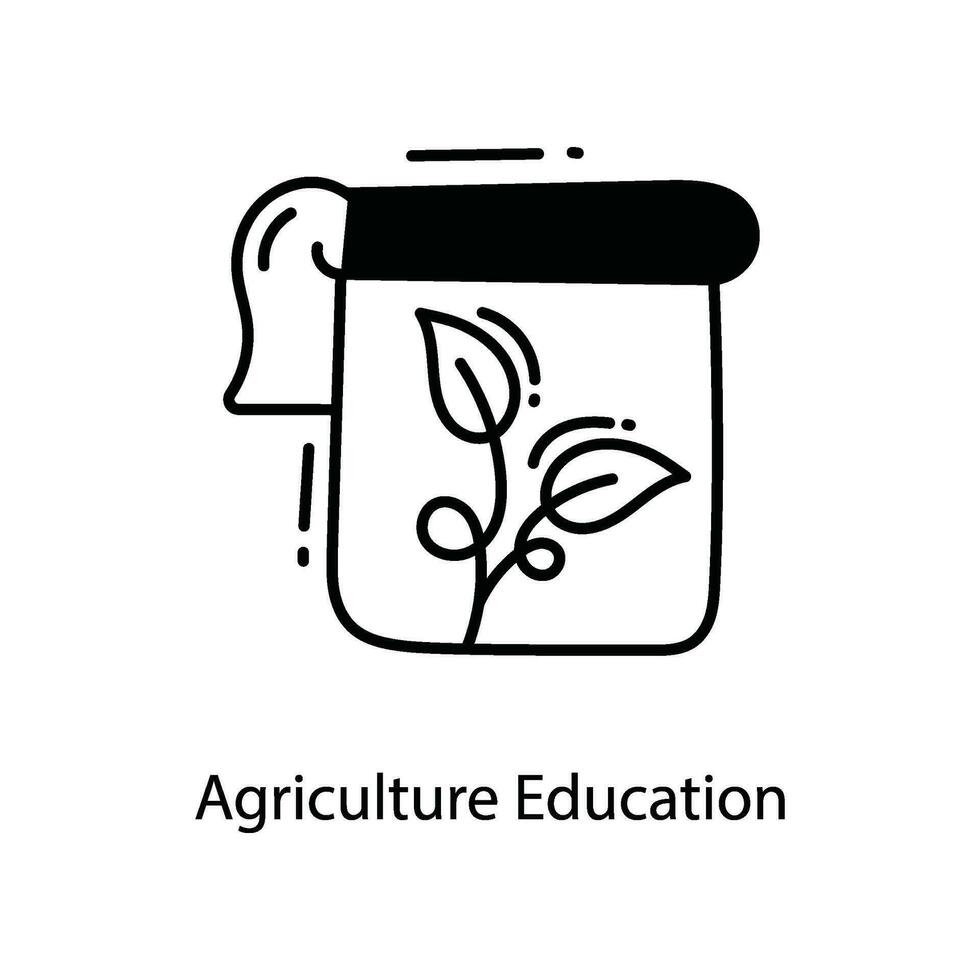 agricoltura formazione scolastica scarabocchio icona design illustrazione. agricoltura simbolo su bianca sfondo eps 10 file vettore