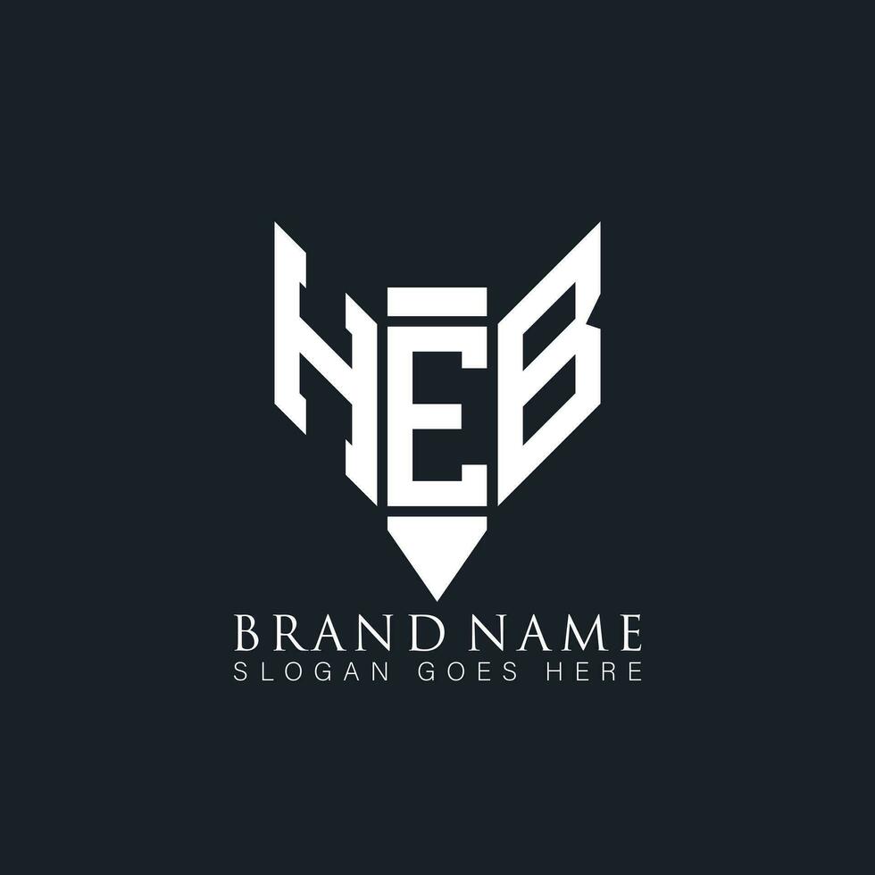 heb lettera logo. heb creativo monogramma iniziali lettera logo concetto. heb unico moderno piatto astratto vettore lettera logo design.