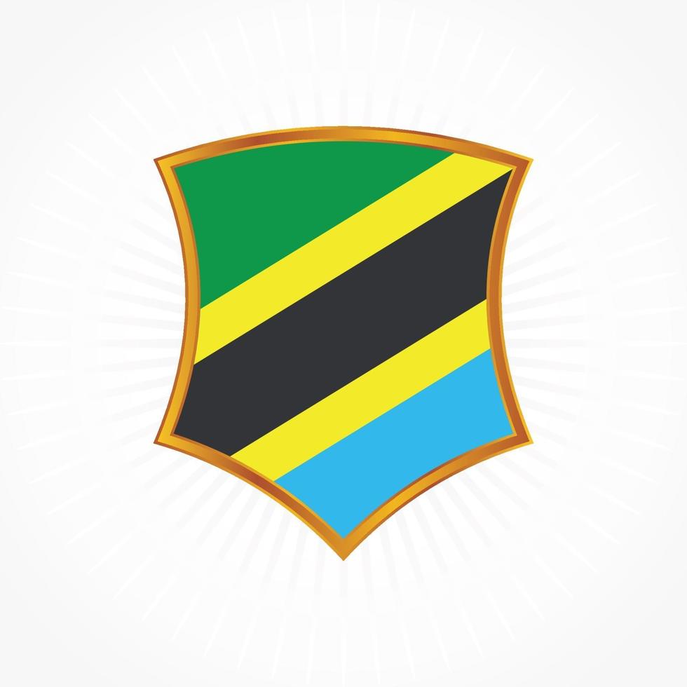 vettore di bandiera giamaica con cornice scudo