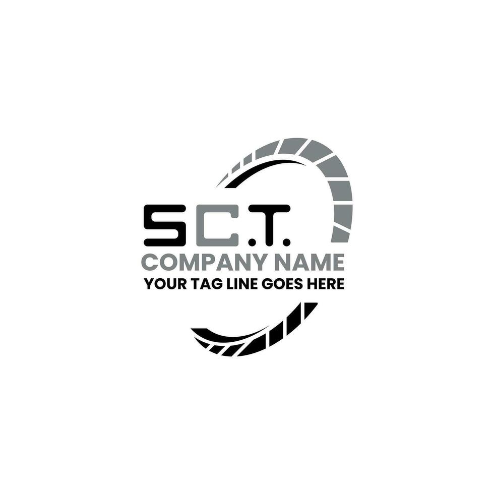 sct lettera logo vettore disegno, sct semplice e moderno logo. sct lussuoso alfabeto design