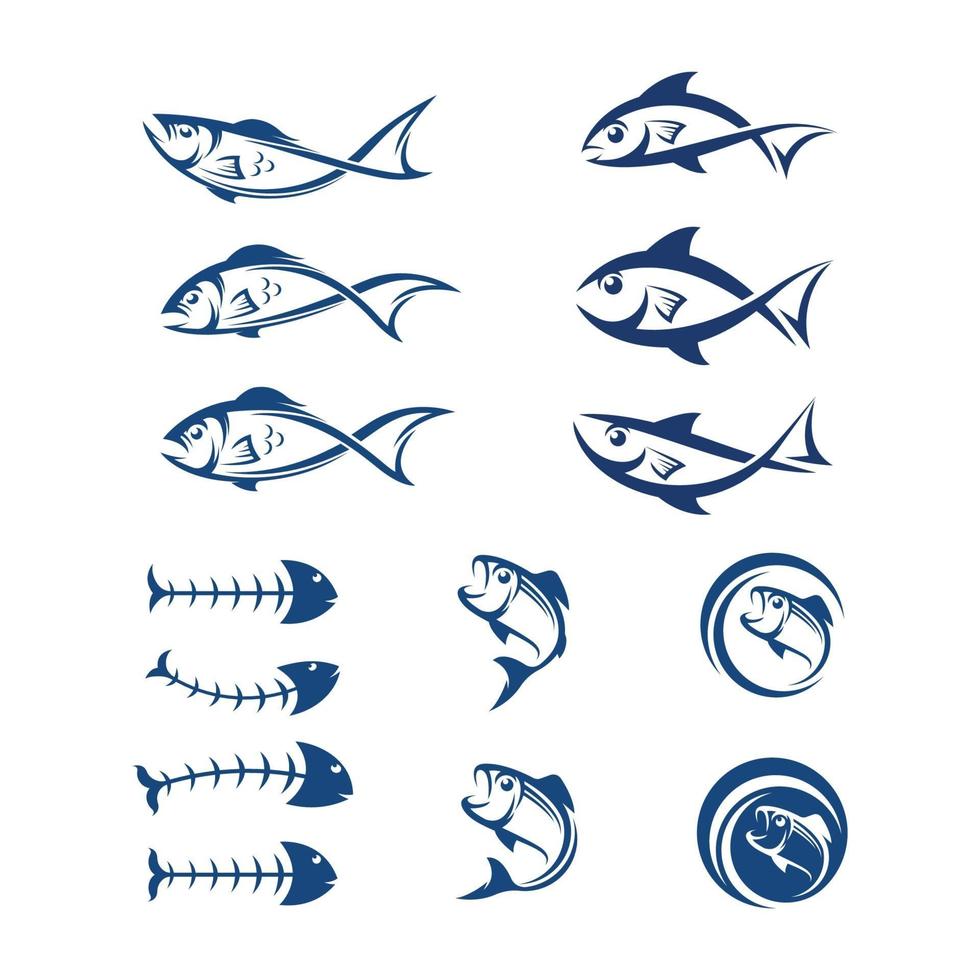 modello di logo di pesce vettore