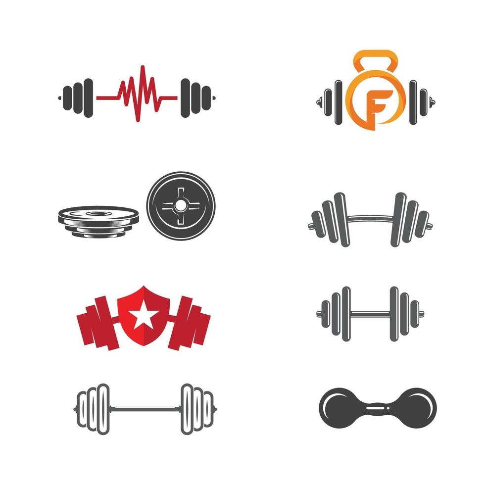 fitness logo design illustrazione vettoriale icona