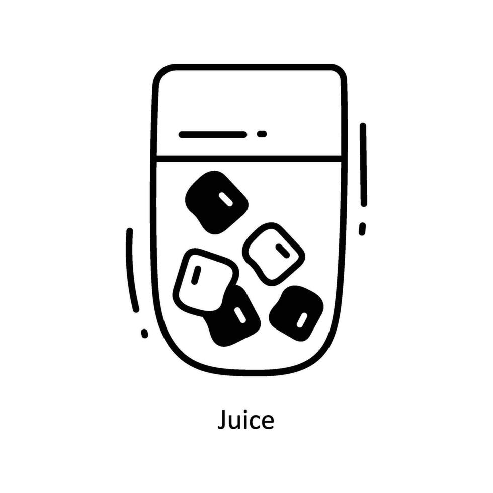 succo scarabocchio icona design illustrazione. cibo e bevande simbolo su bianca sfondo eps 10 file vettore