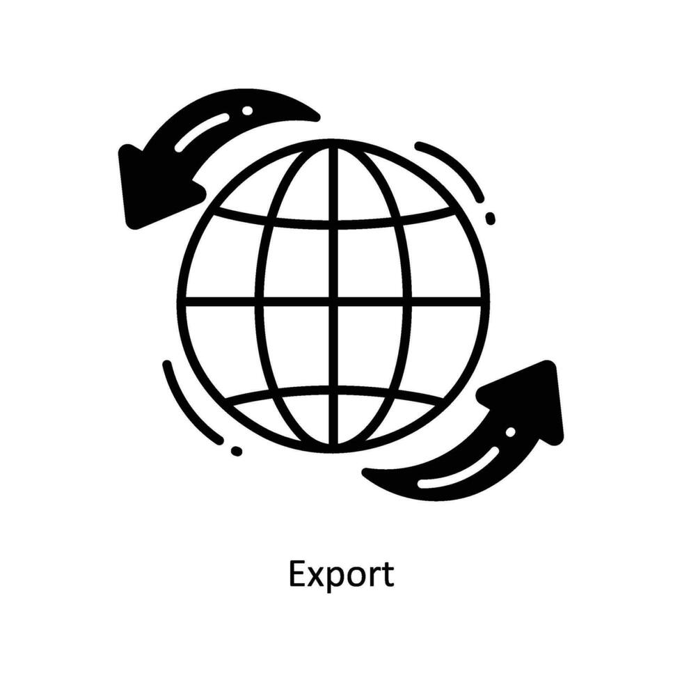 esportare scarabocchio icona design illustrazione. la logistica e consegna simbolo su bianca sfondo eps 10 file vettore