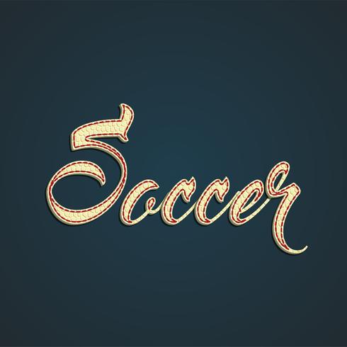 Segno di cuoio &#39;Soccer&#39;, illustrazione vettoriale