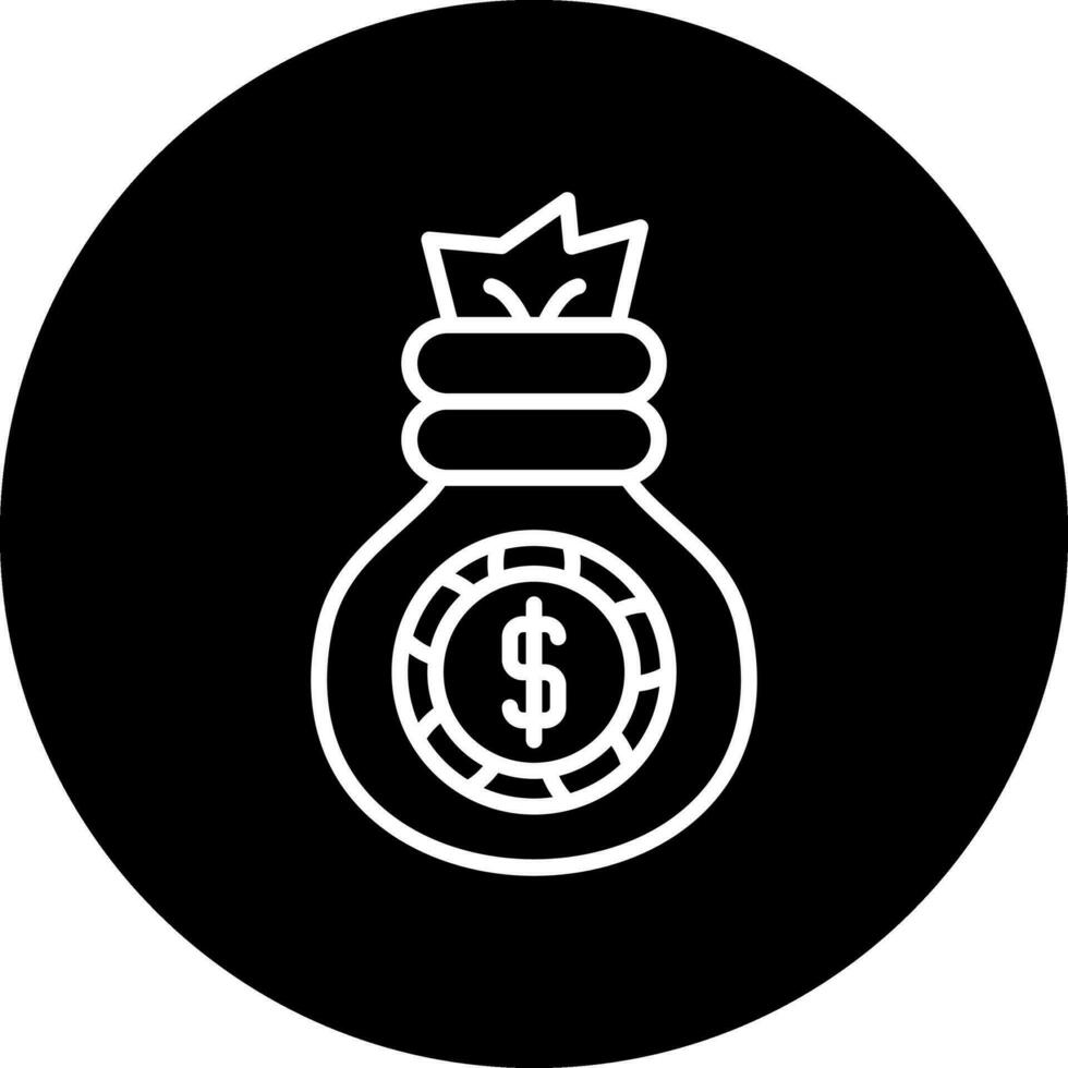 icona di vettore della borsa dei soldi