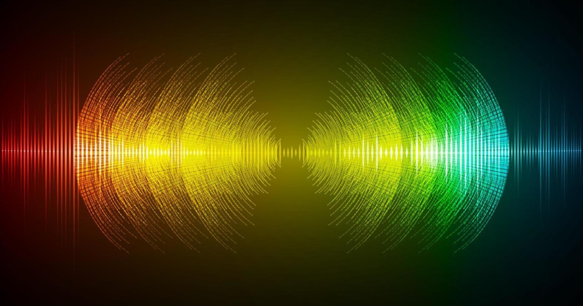 onde sonore che oscillano luce oscura vettore