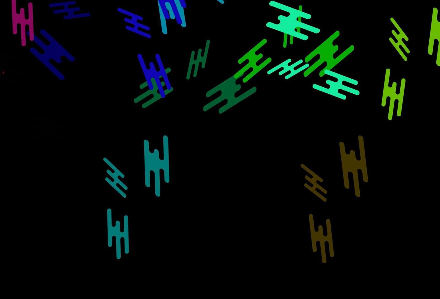 multicolore scuro, modello vettoriale arcobaleno con bastoncini ripetuti.