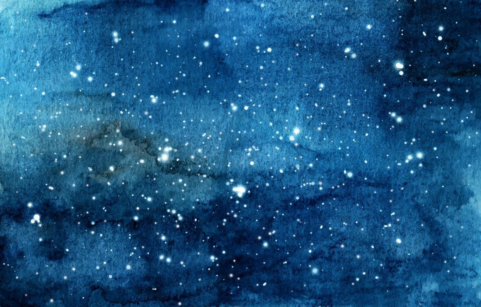 illustrazione dipinta a mano dell'acquerello del cielo notturno. vettore