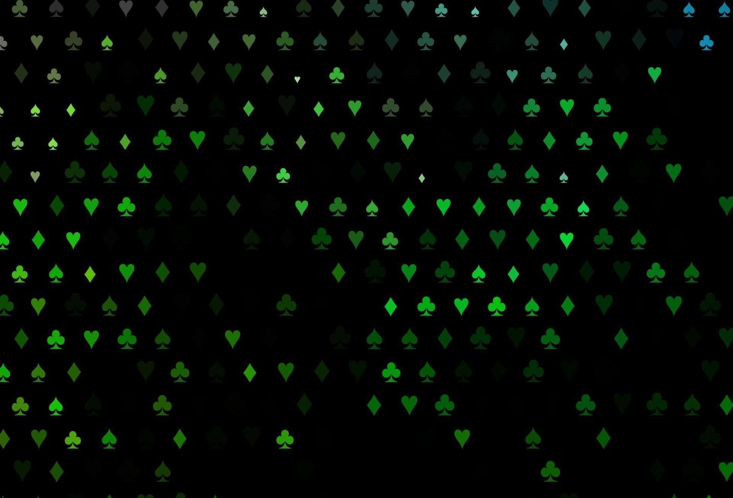 layout vettoriale verde scuro con elementi di carte.