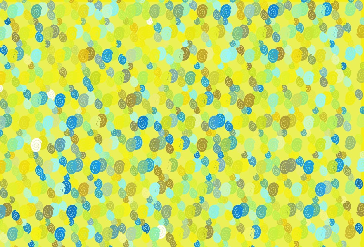 sfondo vettoriale azzurro, giallo con nastri piegati.