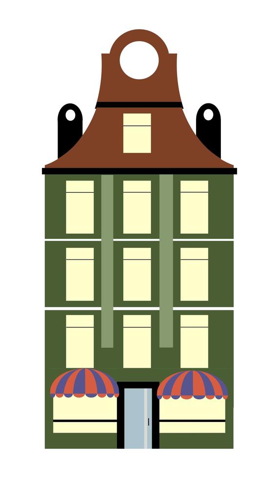 elemento vettoriale edificio appartamento residenziale colore piatto casa singola