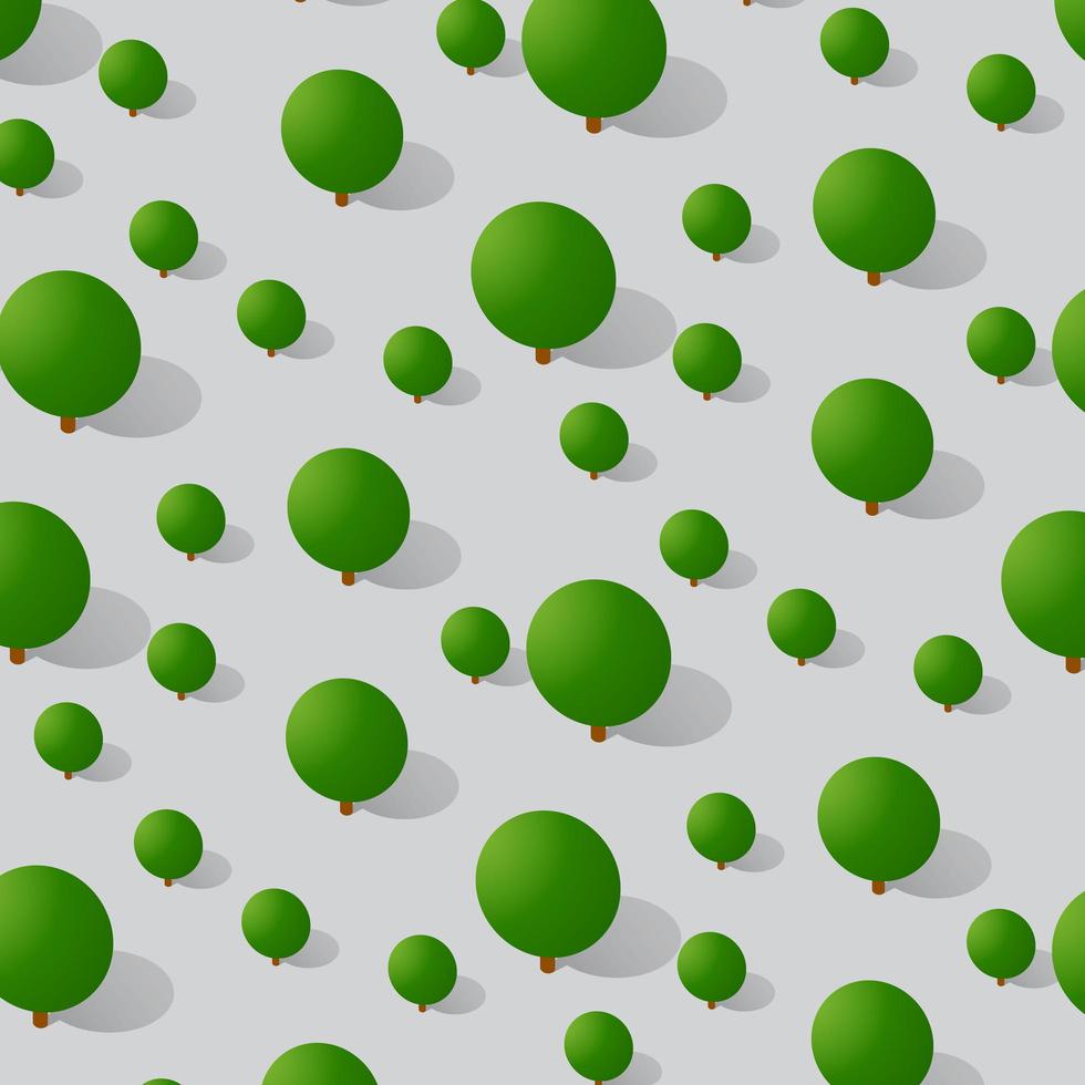 sfondo mappa modello foresta. struttura botanica verde isometrica vettore