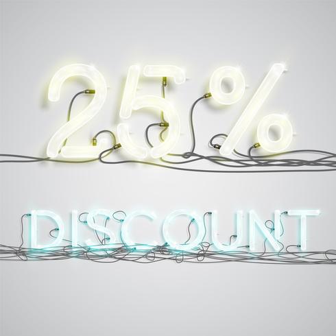 Percentuale di sconto, illustrazione vettoriale