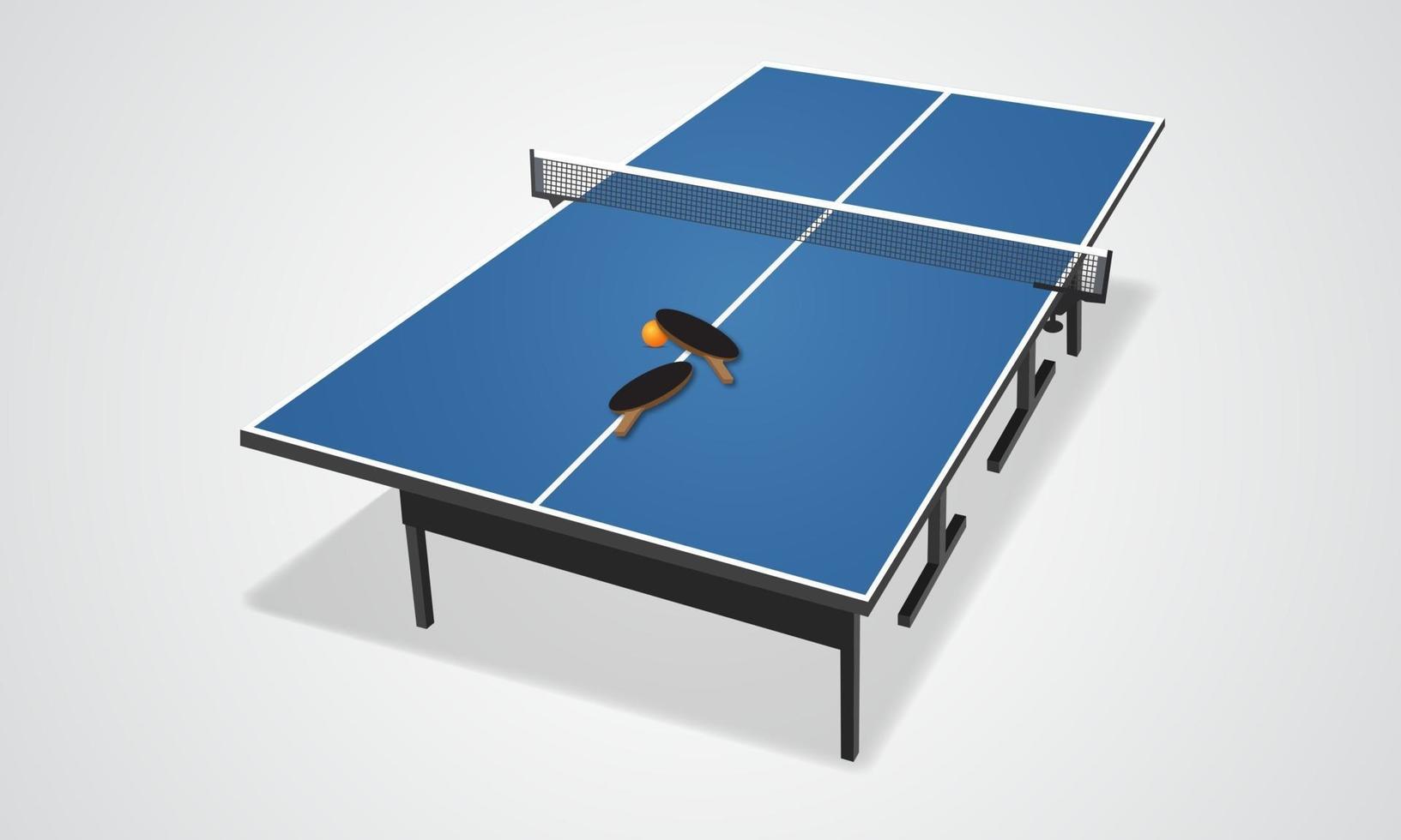 kit da ping pong disegno vettoriale sfondo isolato