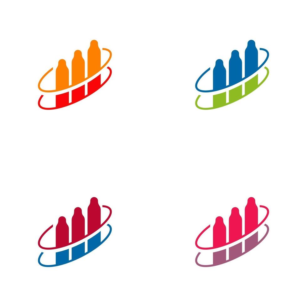 modello di progettazione del logo della comunità e del team di lavoro vettore