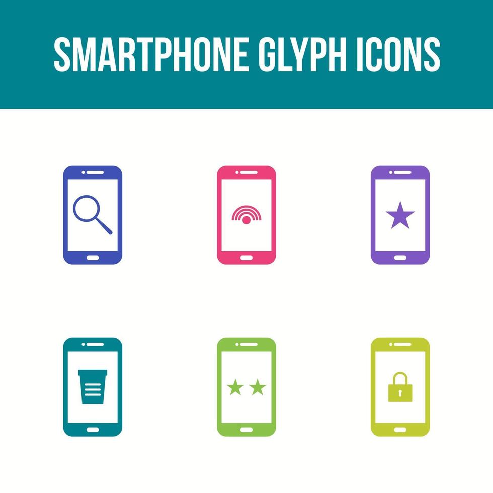 set di icone vettoriali per app mobili