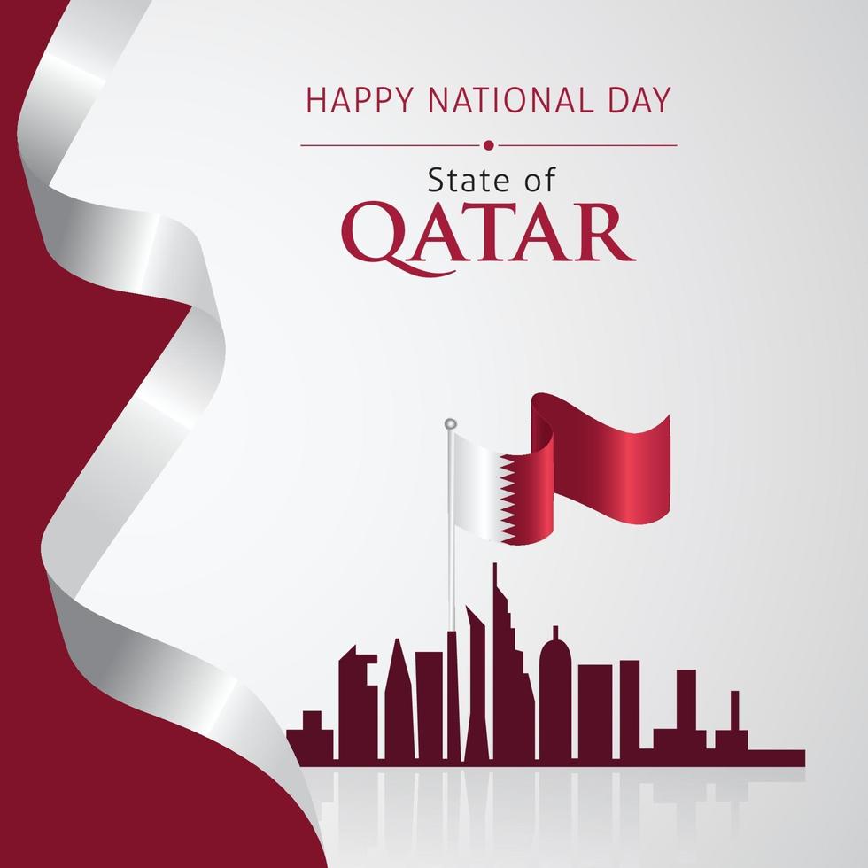 celebrazione della festa nazionale del qatar 18 dicembre vettore