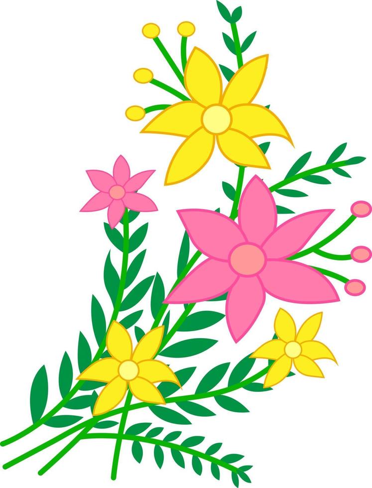 illustrazione del fiore di vettore del disegno a mano