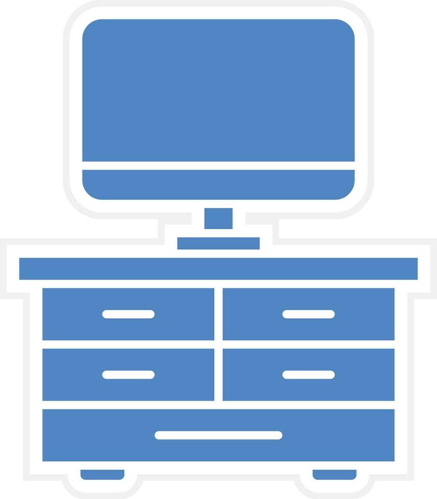 tv tavolo vettore icona