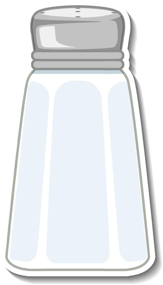 adesivo bottiglia di sale vuota su sfondo bianco vettore