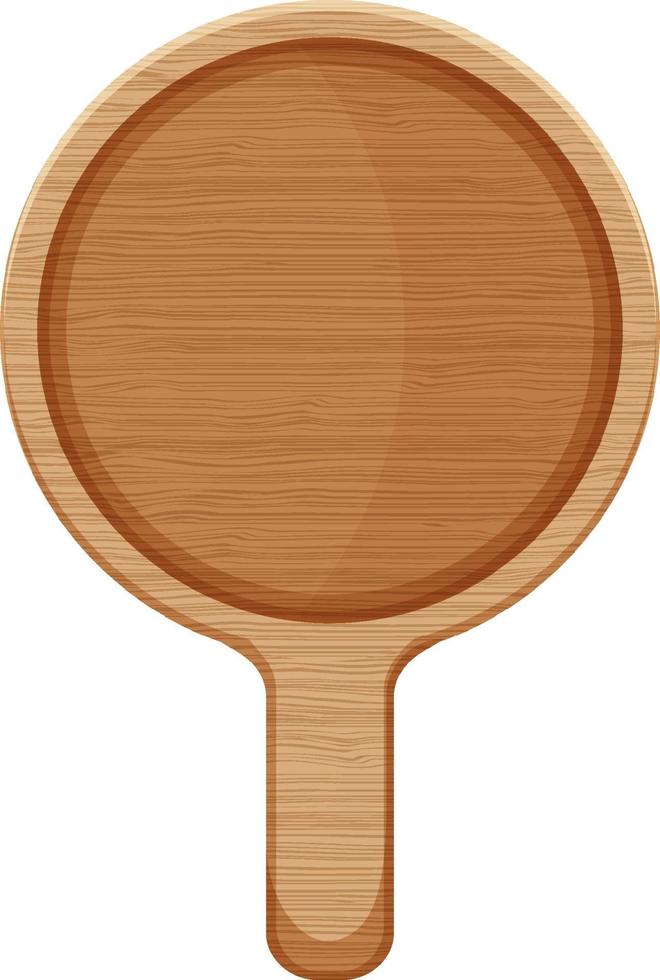 tagliere o piatto in legno in stile cartone animato isolato vettore