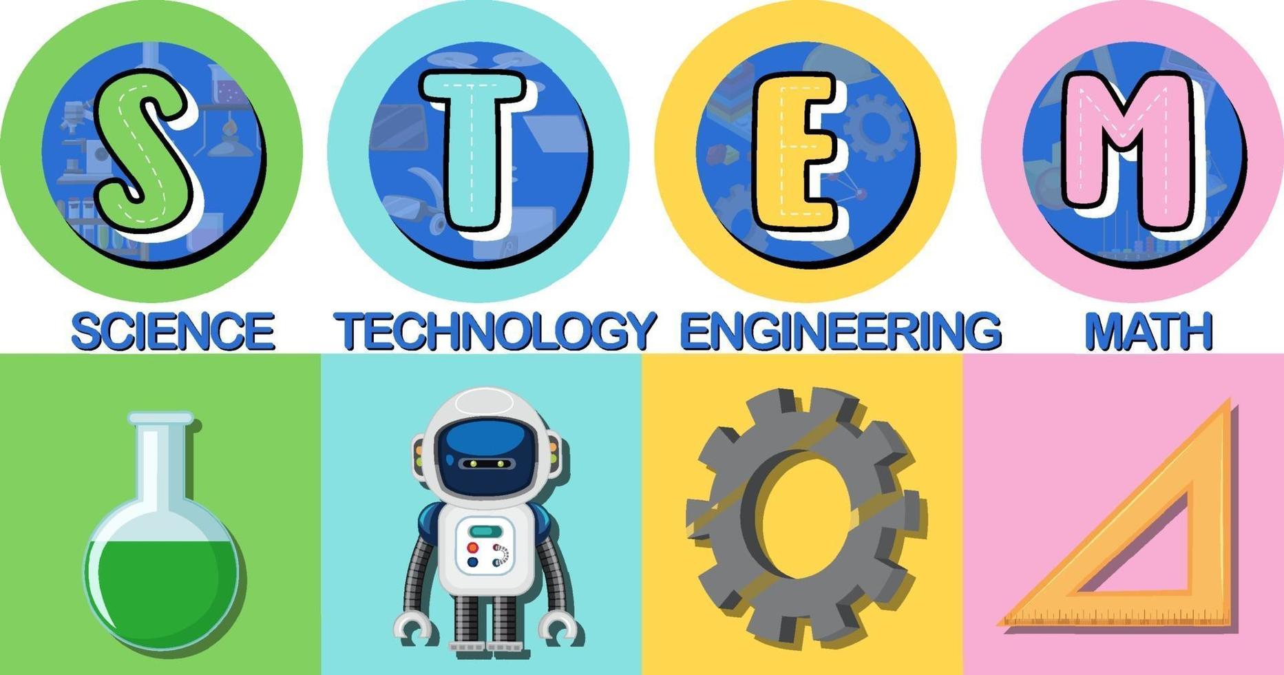 icona di testo educativo stelo colorato vettore