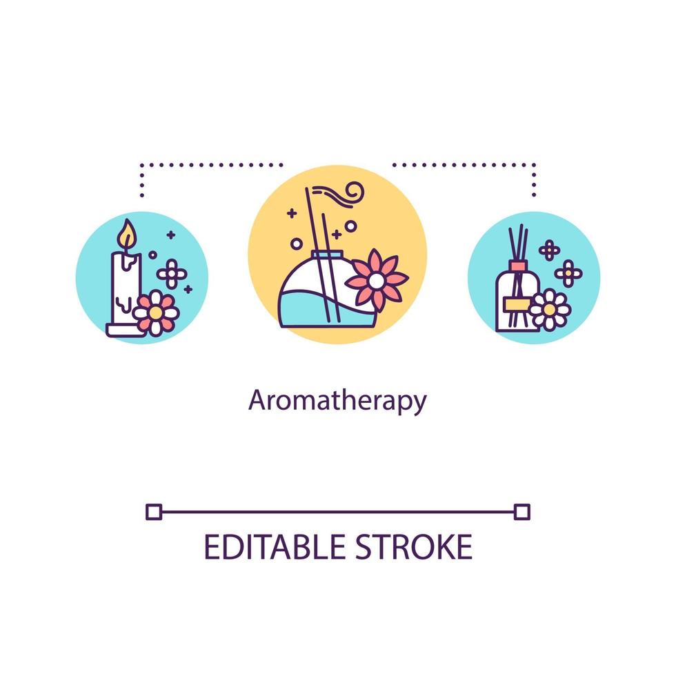 icona del concetto di aromaterapia vettore