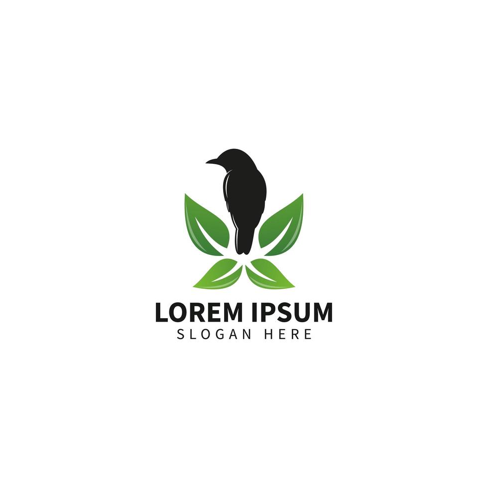 modello di logo dell'uccello, vettore di progettazione del logo animale.