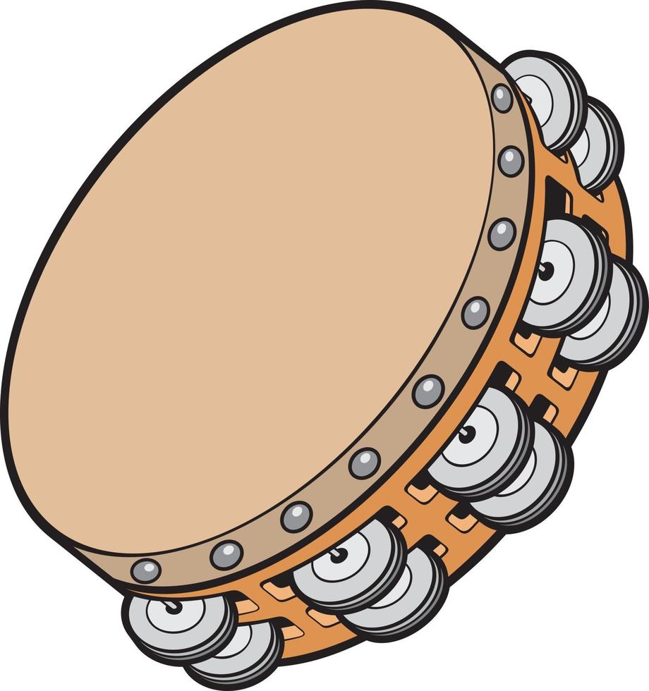 strumento musicale tamburello vettore
