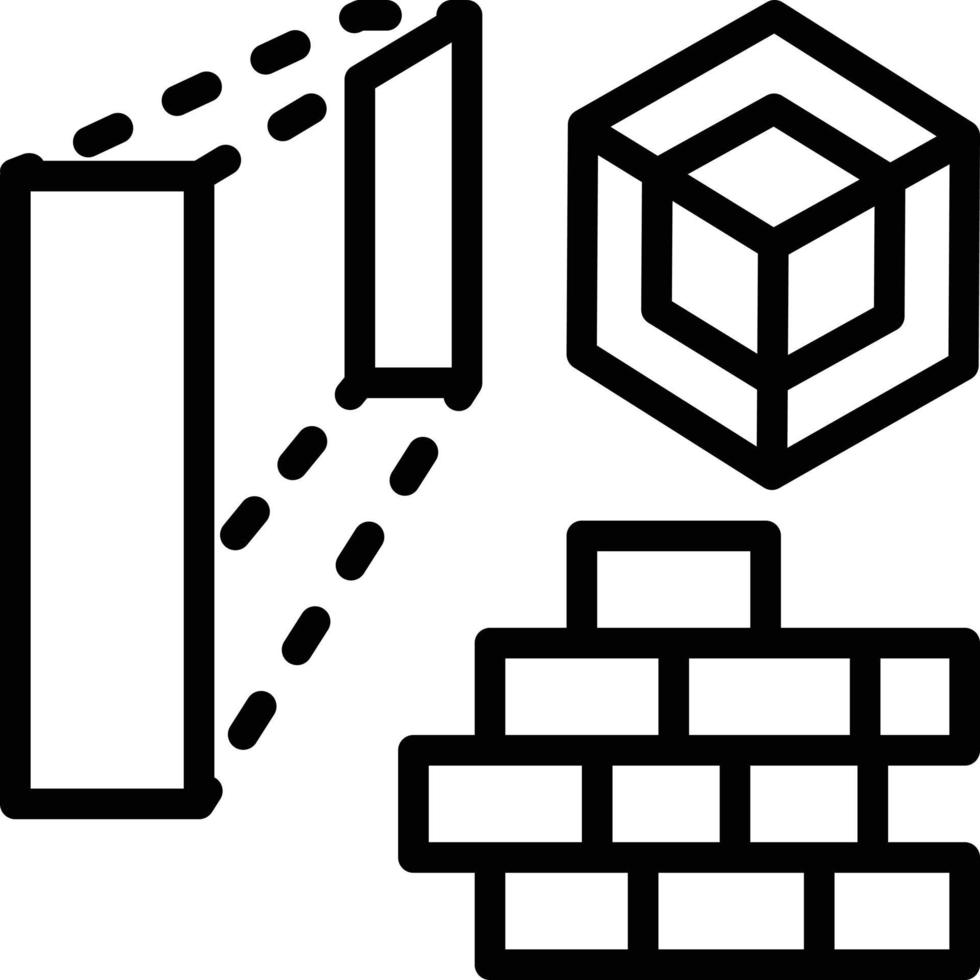 icona della linea per l'architettura vettore