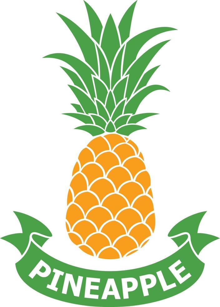 icona etichetta ananas vettore