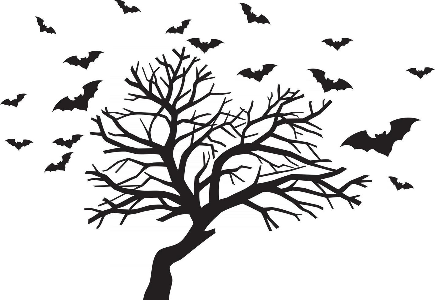 albero spettrale e pipistrelli vettore
